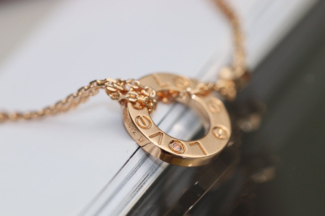 [Lumina]LOVE NECKLACE ADJUSTABLE Lumina GOLD 2 DIAMOND