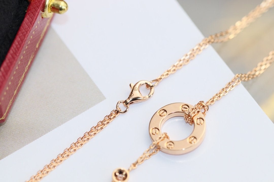 [Lumina]LOVE NECKLACE ADJUSTABLE Lumina GOLD 2 DIAMOND