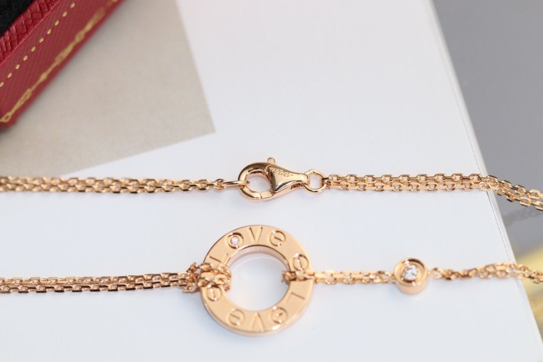 [Lumina]LOVE NECKLACE ADJUSTABLE Lumina GOLD 2 DIAMOND