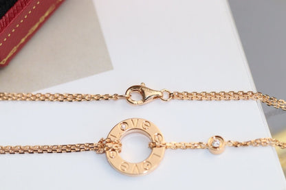 [Lumina]LOVE NECKLACE ADJUSTABLE Lumina GOLD 2 DIAMOND