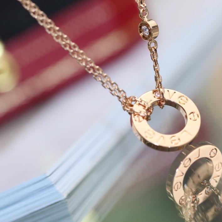 [Lumina]LOVE NECKLACE ADJUSTABLE Lumina GOLD 2 DIAMOND