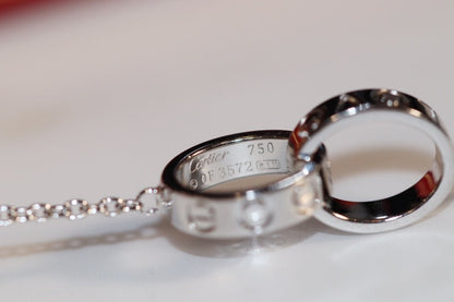 [Lumina]LOVE NECKLACE PINK GOLD AND SILVER