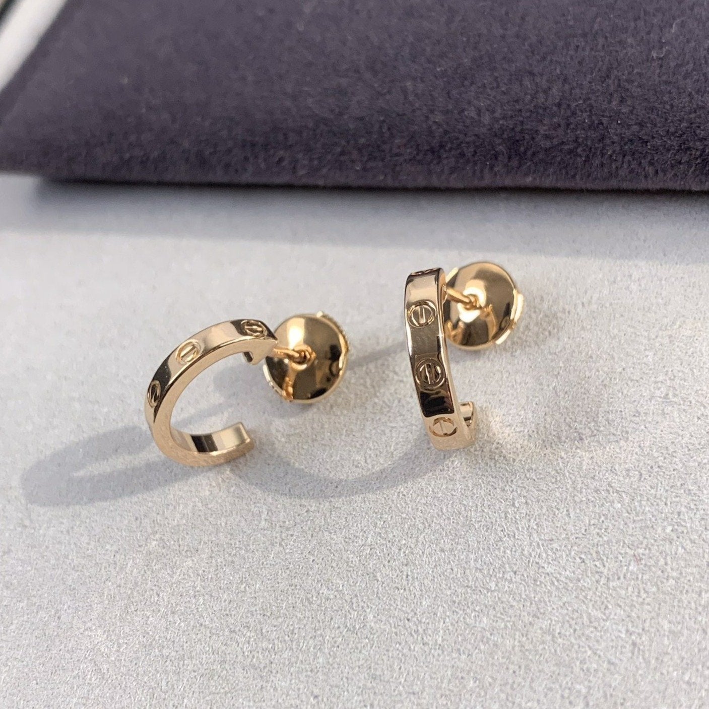 [Lumina]LOVE EARRINGS 2.65MM PINK GOLD