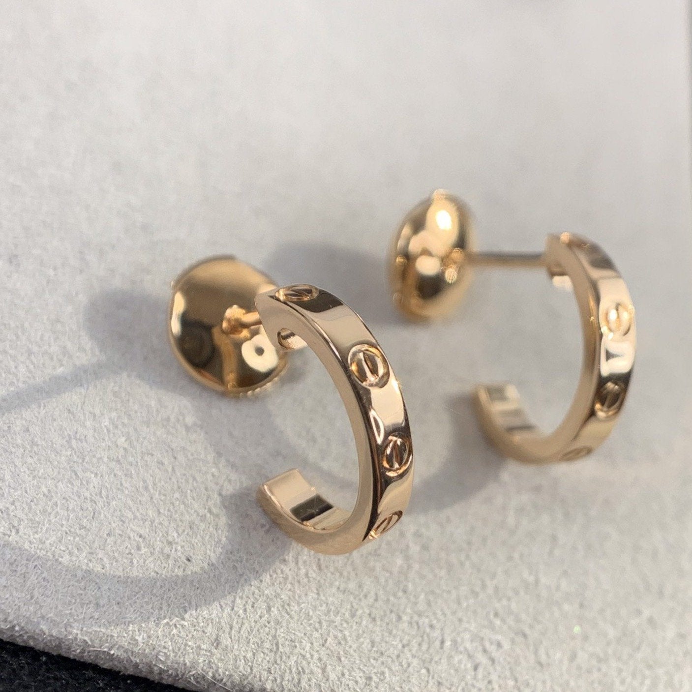 [Lumina]LOVE EARRINGS 2.65MM PINK GOLD