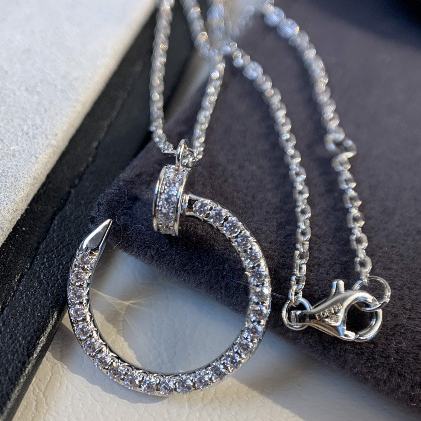 [Lumina]JUSTE NECKLACE SILVER DIAMONDS