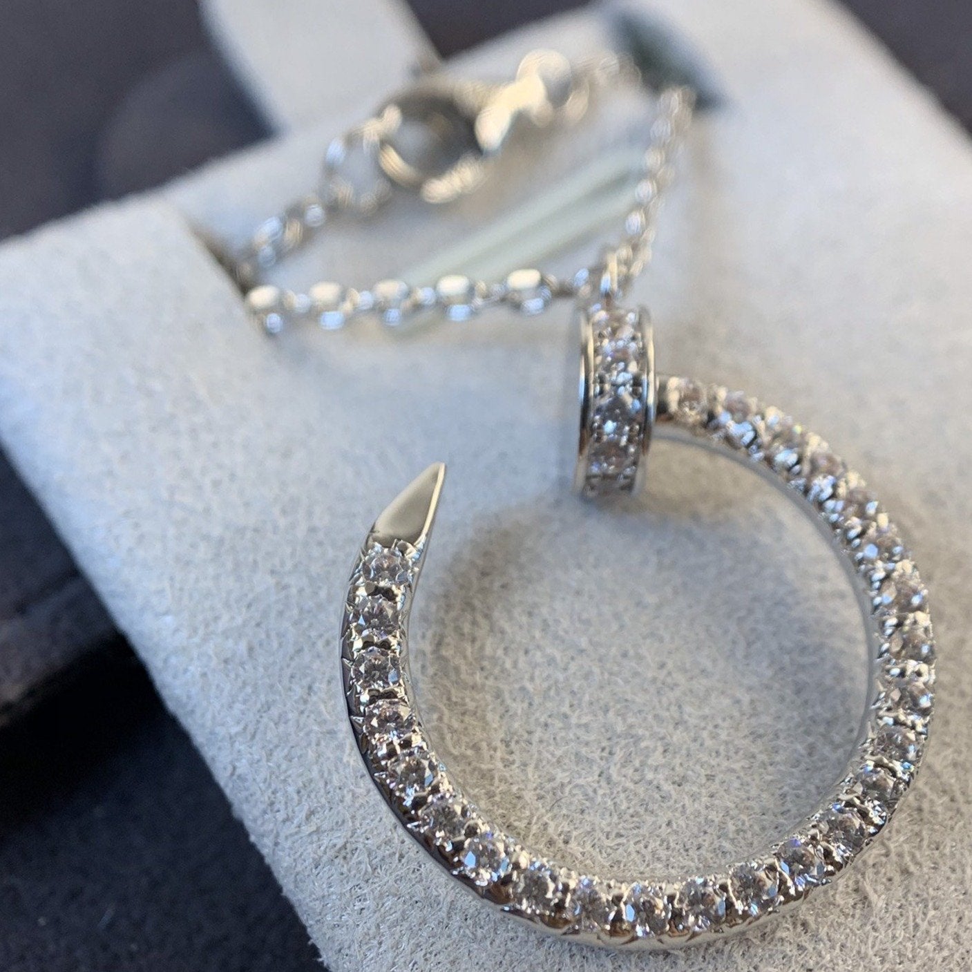 [Lumina]JUSTE NECKLACE SILVER DIAMONDS