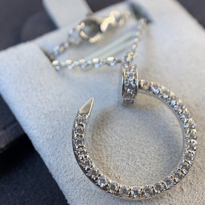 [Lumina]JUSTE NECKLACE SILVER DIAMONDS