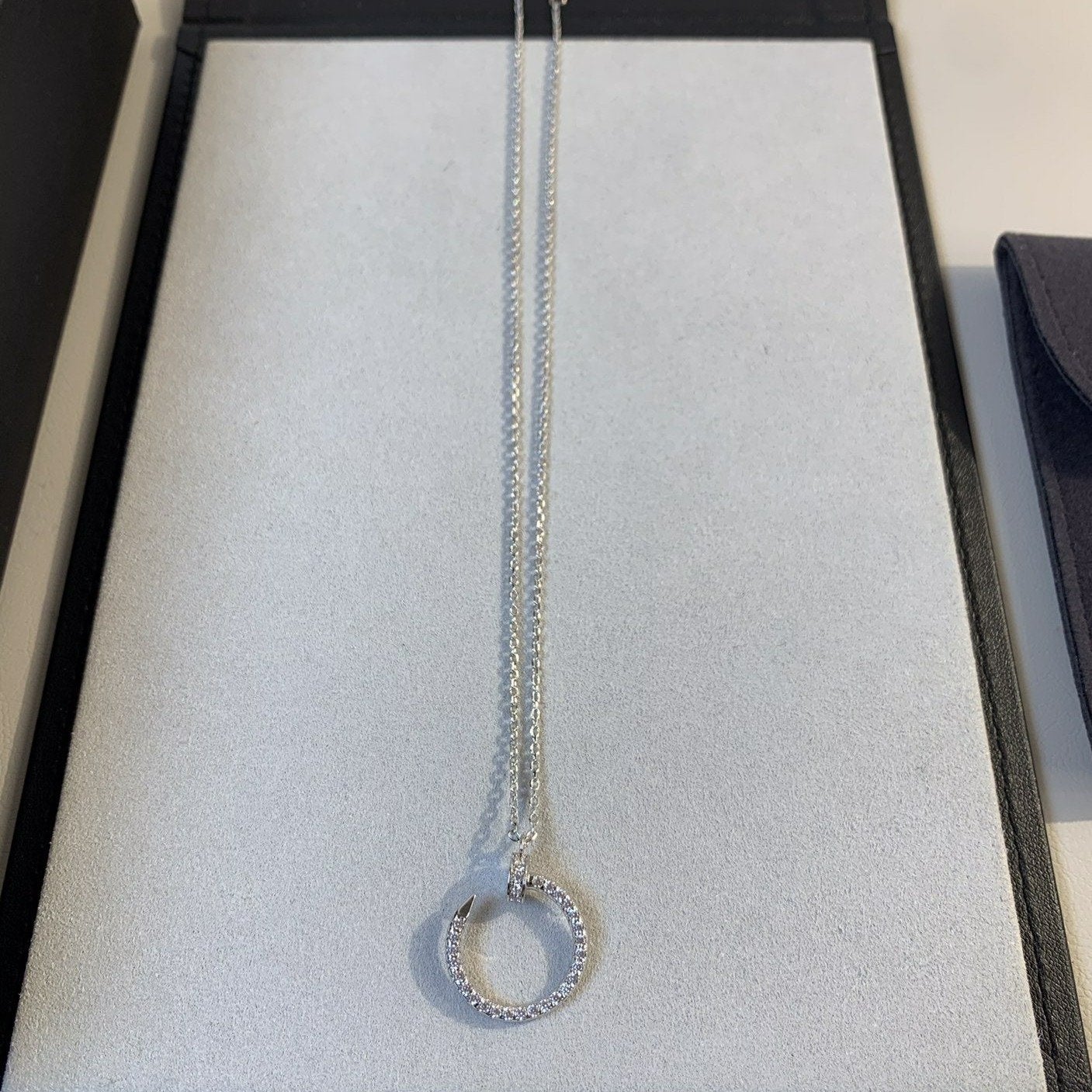 [Lumina]JUSTE NECKLACE SILVER DIAMONDS