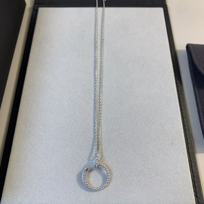 [Lumina]JUSTE NECKLACE SILVER DIAMONDS