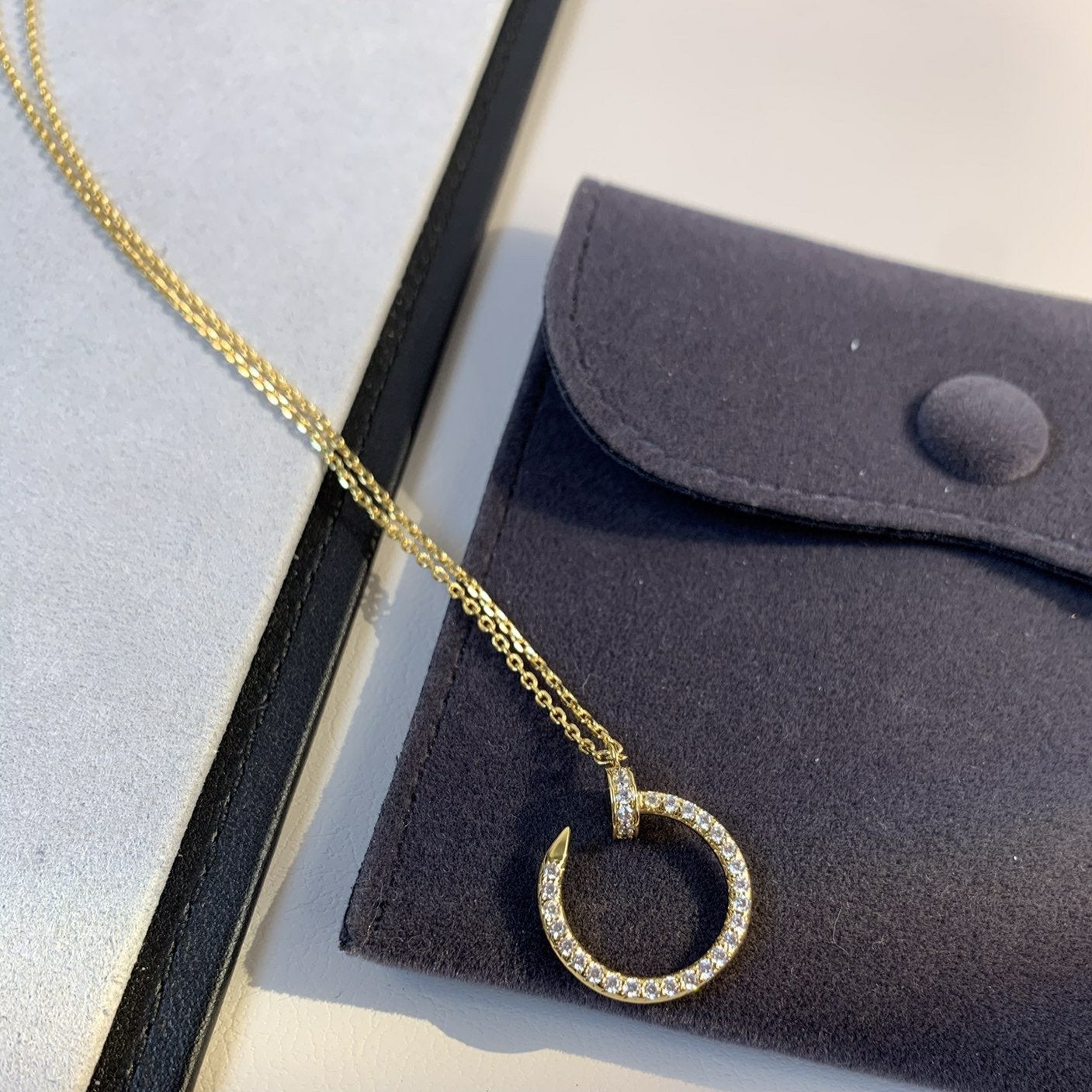 [Lumina]JUSTE NECKLACE GOLD DIAMONDS