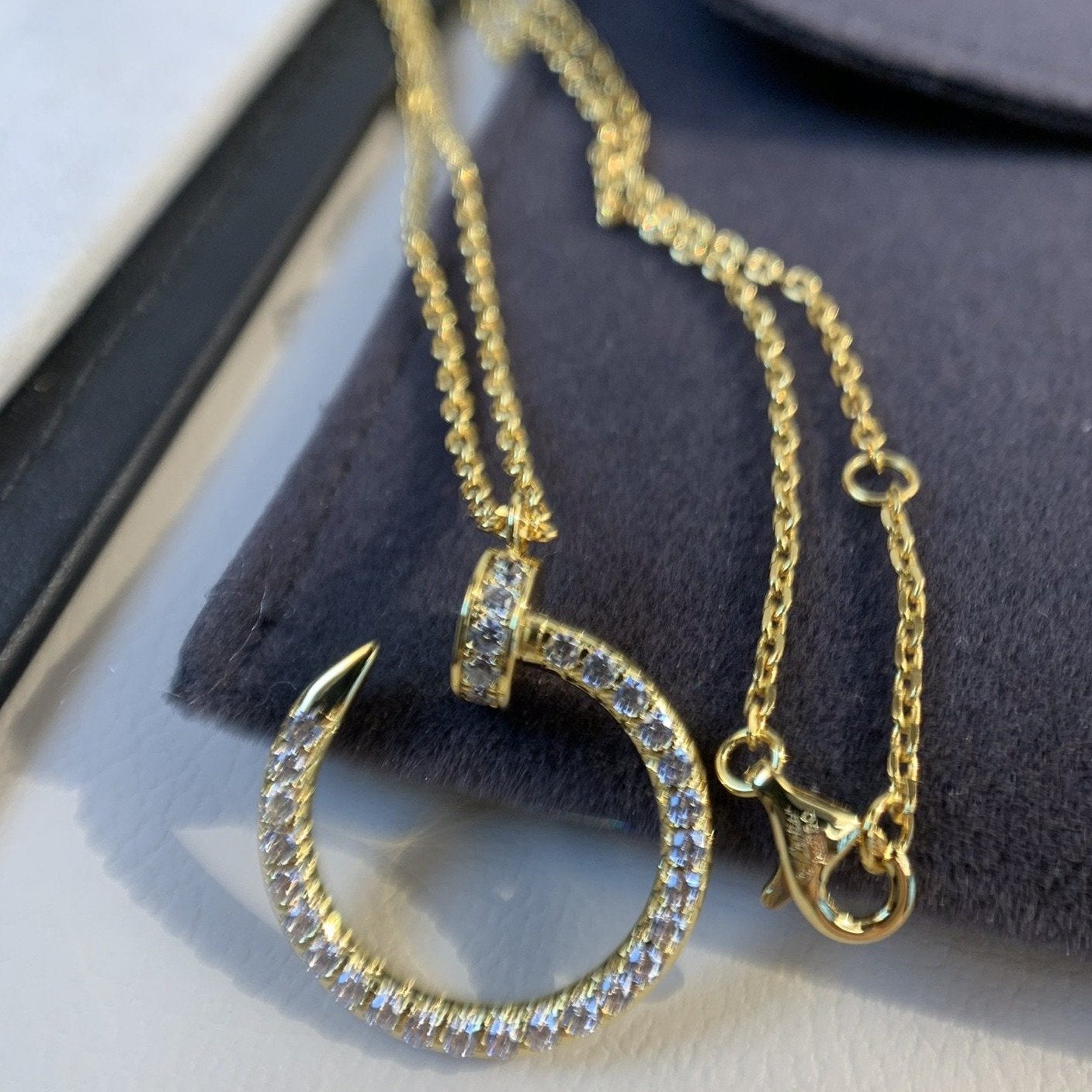 [Lumina]JUSTE NECKLACE GOLD DIAMONDS