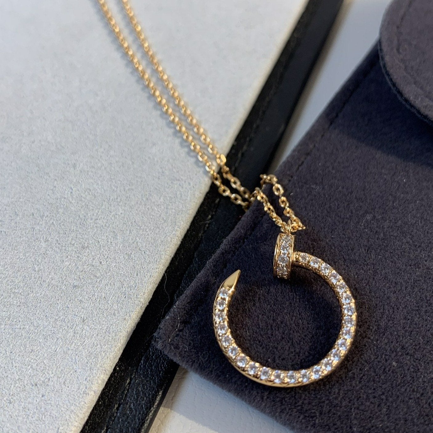 [Lumina]JUSTE NECKLACE PINK GOLD DIAMONDS