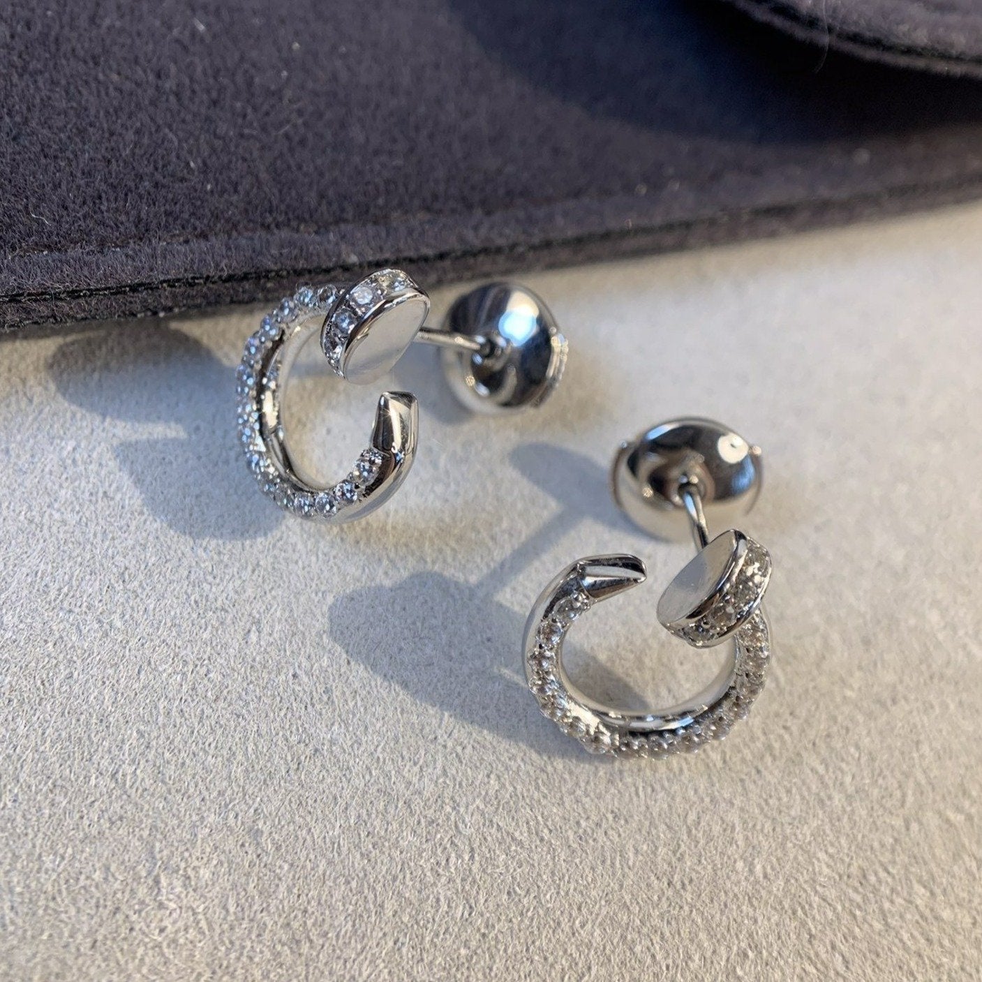 [Lumina]JUSTE EARRINGS SILVER DIAMONDS