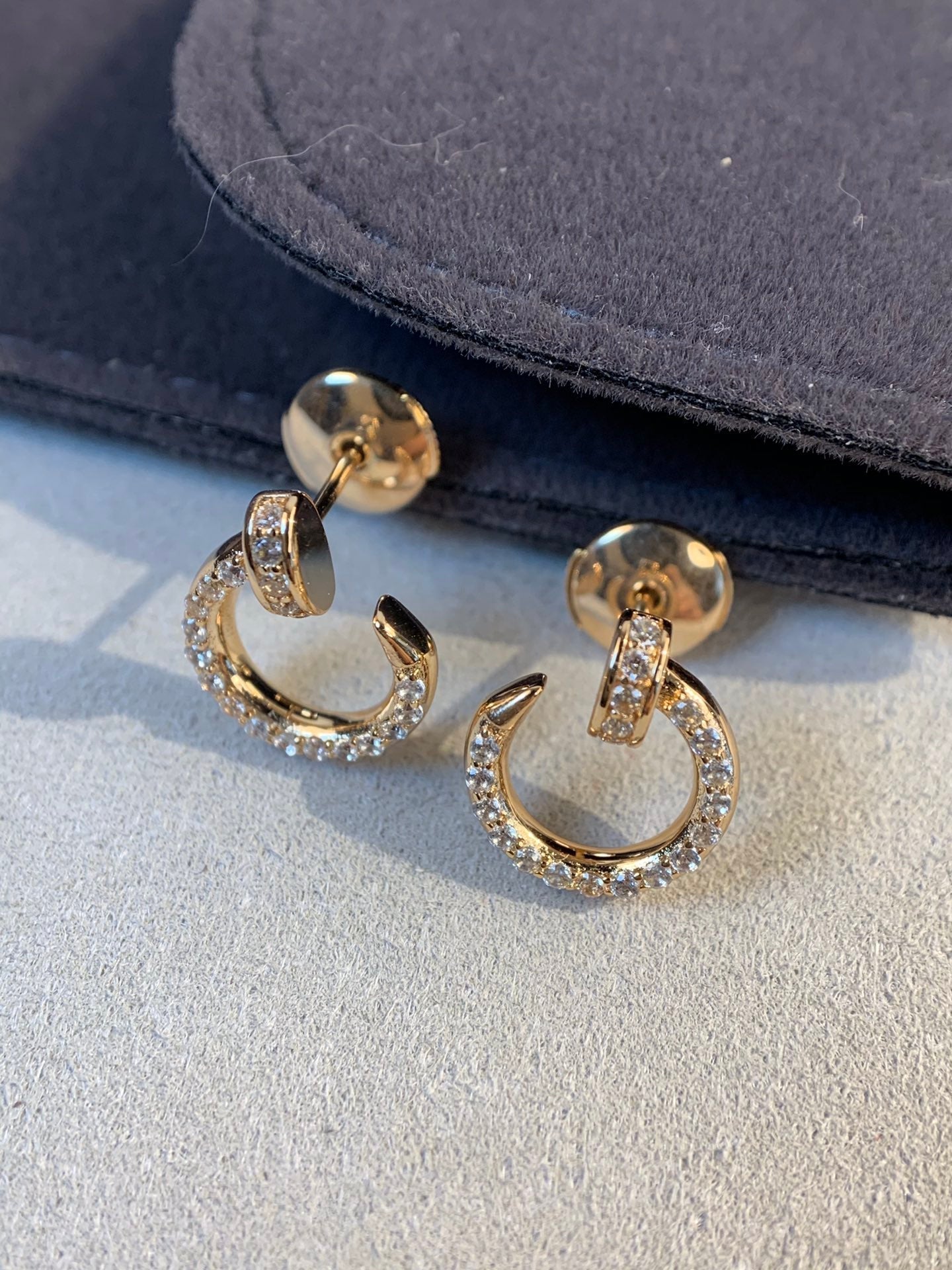 [Lumina]JUSTE EARRINGS GOLD DIAMONDS