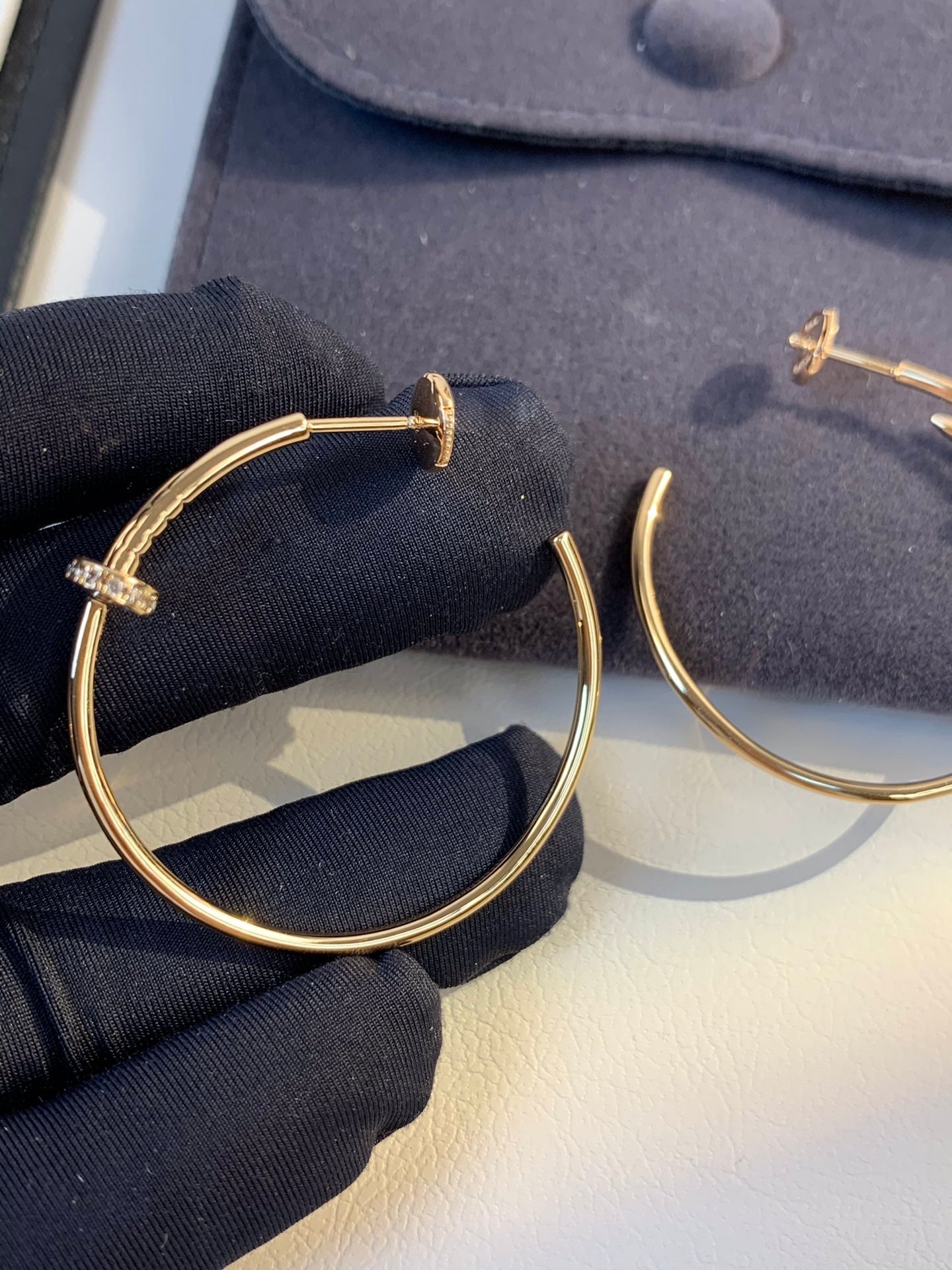 [Lumina]JUSTE EARRINGS GOLD DIAMONDS 1.8MM