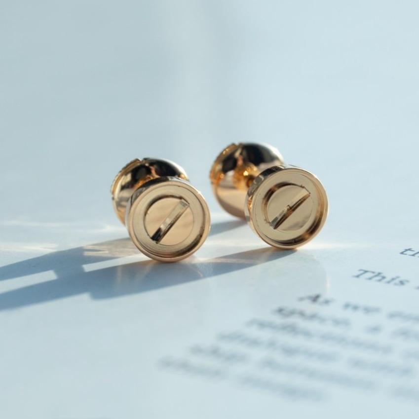 [Lumina]LOVE EARRINGS PINK GOLD 10MM
