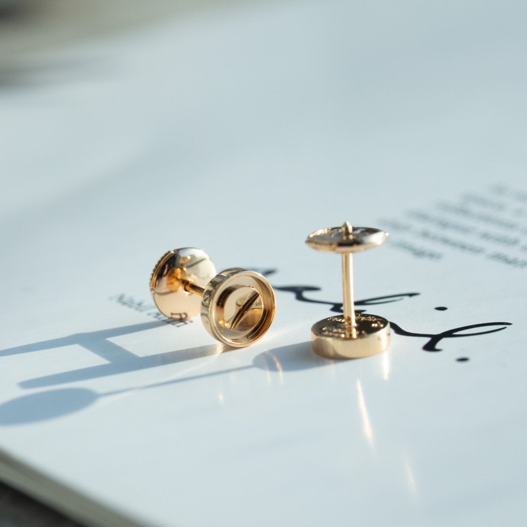 [Lumina]LOVE EARRINGS PINK GOLD 10MM