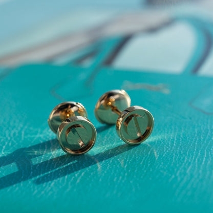 [Lumina]LOVE EARRINGS PINK GOLD 10MM