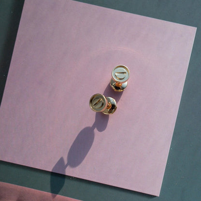 [Lumina]LOVE EARRINGS PINK GOLD 10MM