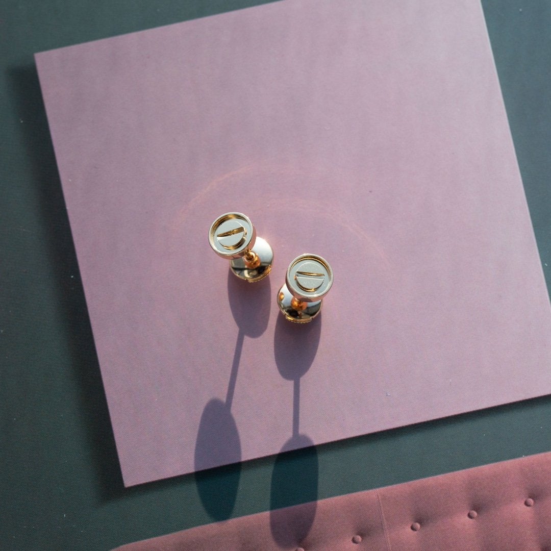 [Lumina]LOVE EARRINGS PINK GOLD 10MM
