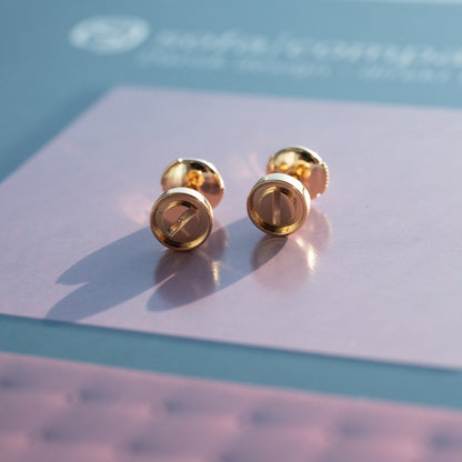 [Lumina]LOVE EARRINGS PINK GOLD 10MM