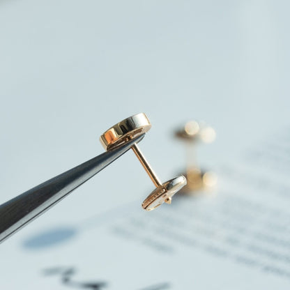 [Lumina]LOVE EARRINGS PINK GOLD 10MM