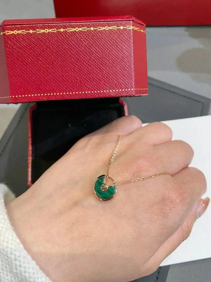 [Lumina]AMULETTE Lumina GOLD MALACHITE NECKLACE