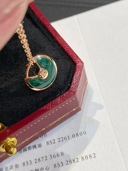 [Lumina]AMULETTE Lumina GOLD MALACHITE NECKLACE