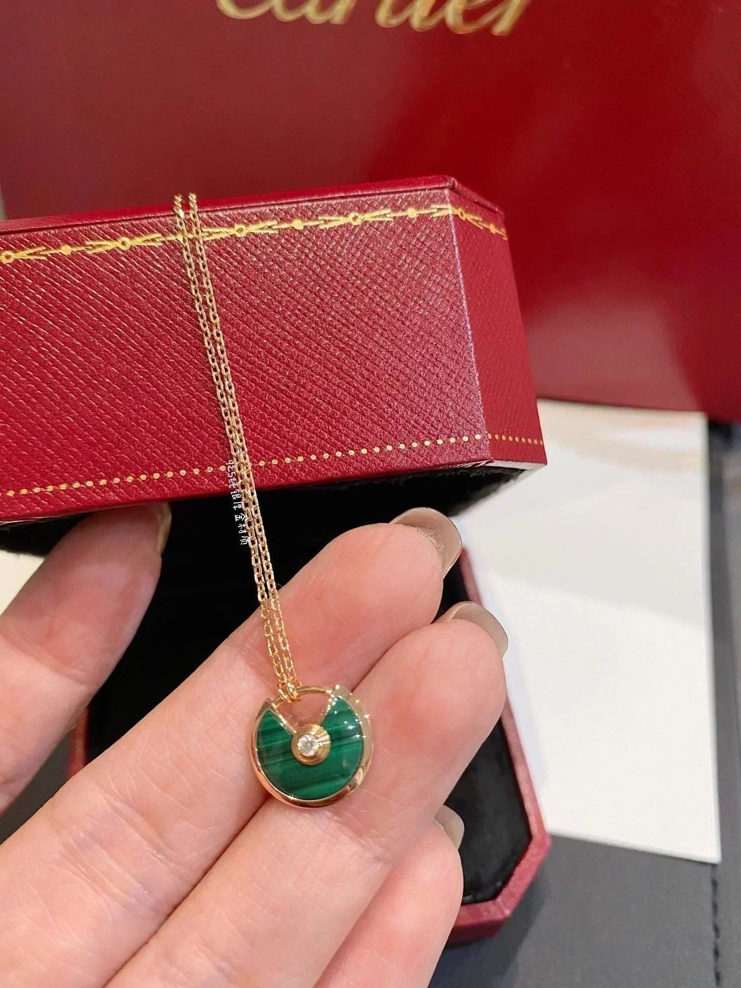 [Lumina]AMULETTE Lumina GOLD MALACHITE NECKLACE