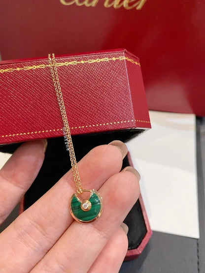 [Lumina]AMULETTE Lumina GOLD MALACHITE NECKLACE