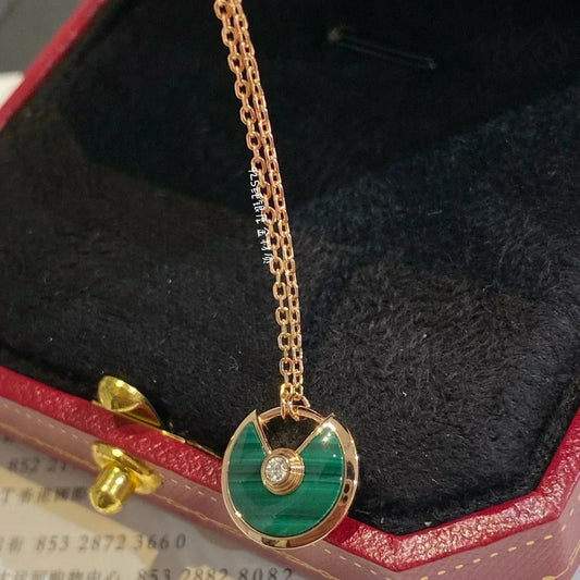 [Lumina]AMULETTE Lumina GOLD MALACHITE NECKLACE