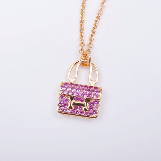 [Lumina]CONSTANCE PEDANT PURPLE DIAMOND NECKLACE
