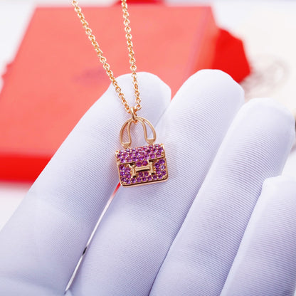 [Lumina]CONSTANCE PEDANT PURPLE DIAMOND NECKLACE
