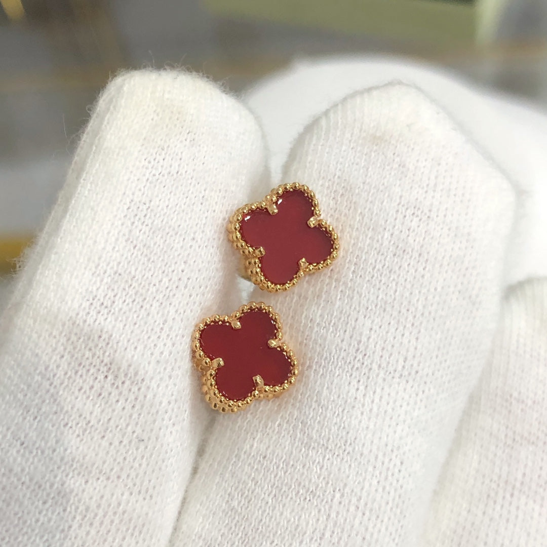 [Lumina]CLOVER MINI GOLD EARRINGS