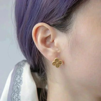 [Lumina]CLOVER MEDIUM 1 MOTIFS LASER EARRINGS
