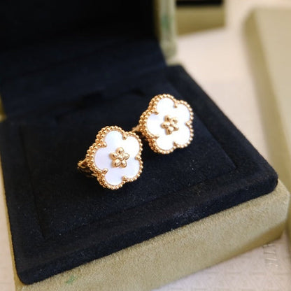 [Lumina]LUCKY PINK GOLD WHITE MOP EARRINGS