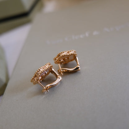 [Lumina]LUCKY PINK GOLD WHITE MOP EARRINGS