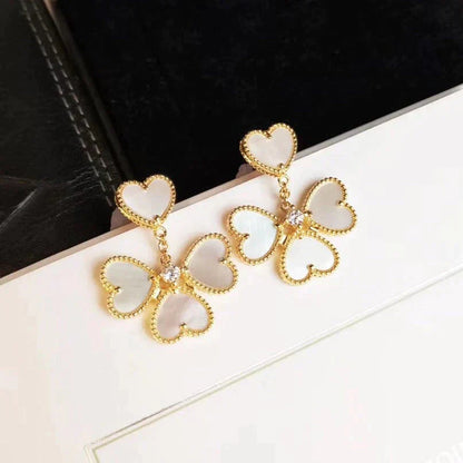 [Lumina]CLOVER SWEET WHITE MOP EARRINGS