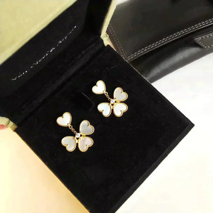 [Lumina]CLOVER SWEET WHITE MOP EARRINGS