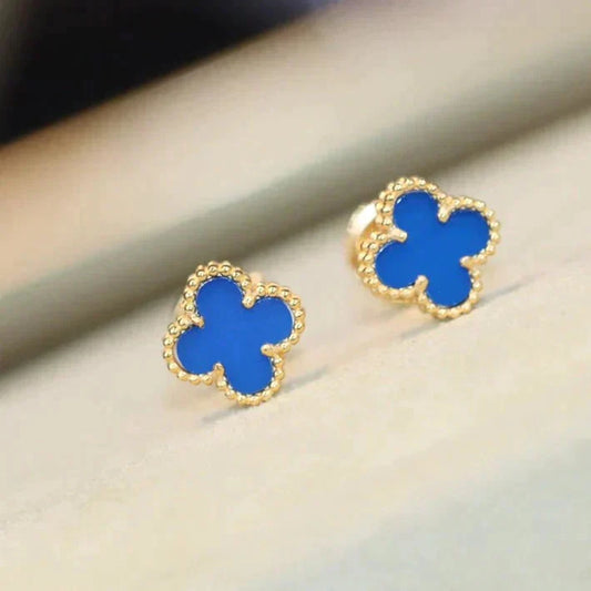 [Lumina]CLOVER MINI 9.5MM TURQUOISE EARRINGS