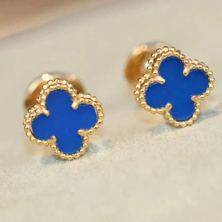 [Lumina]CLOVER MINI 9.5MM TURQUOISE EARRINGS