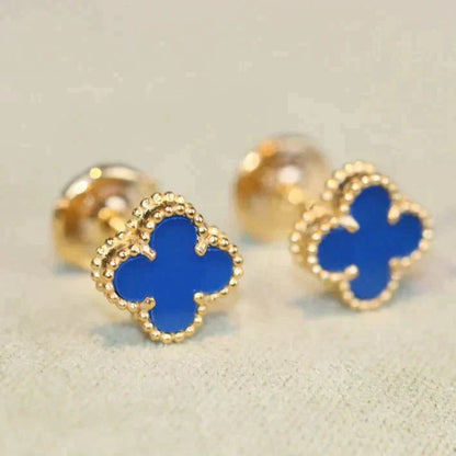 [Lumina]CLOVER MINI 9.5MM TURQUOISE EARRINGS
