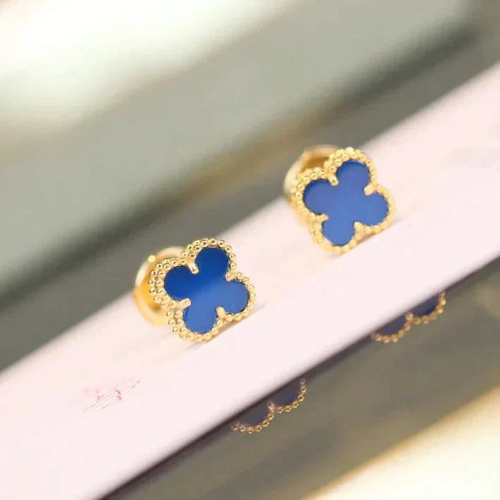 [Lumina]CLOVER MINI 9.5MM TURQUOISE EARRINGS