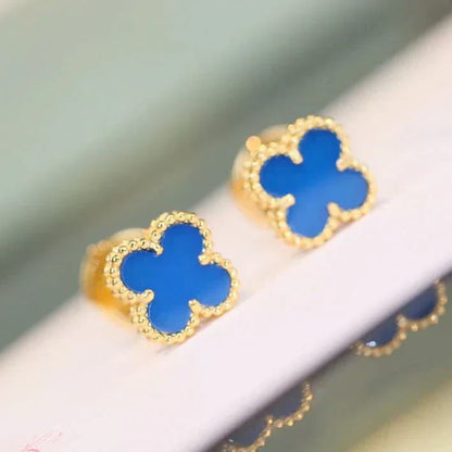 [Lumina]CLOVER MINI 9.5MM TURQUOISE EARRINGS