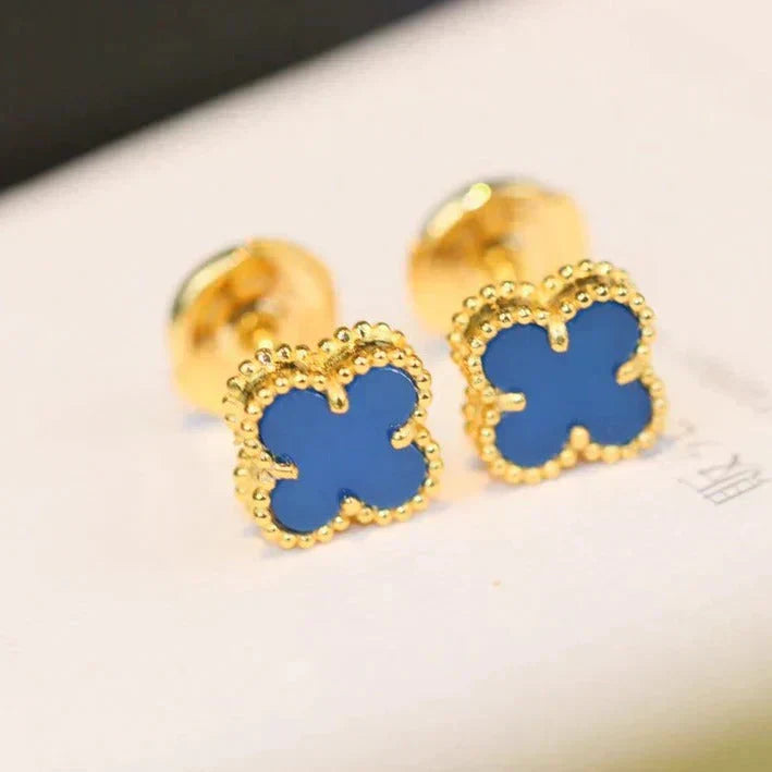 [Lumina]CLOVER MINI 9.5MM TURQUOISE EARRINGS