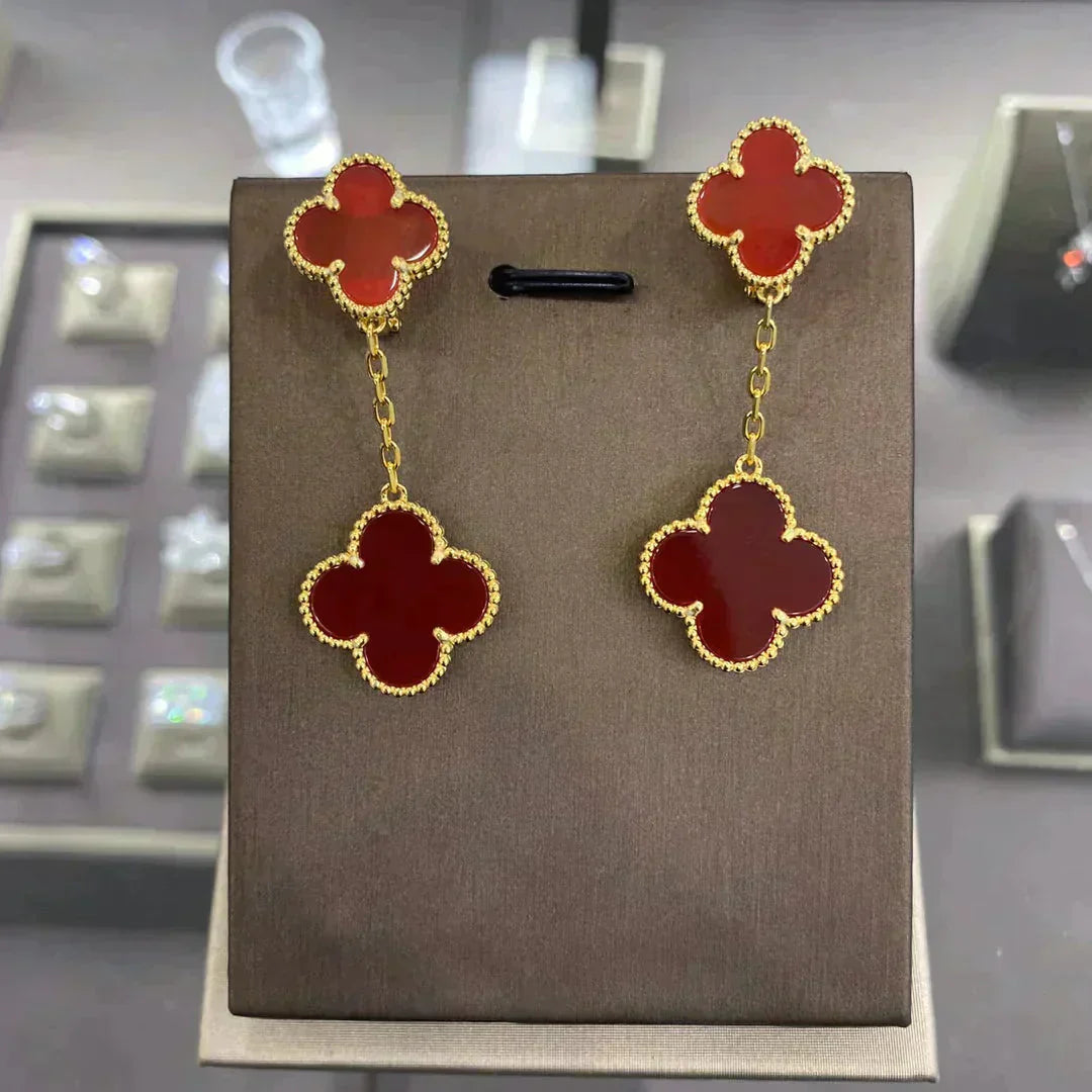 [Lumina]CLOVER 2 MOTIFS  EARRINGS (MULTIPLE CHOICESC