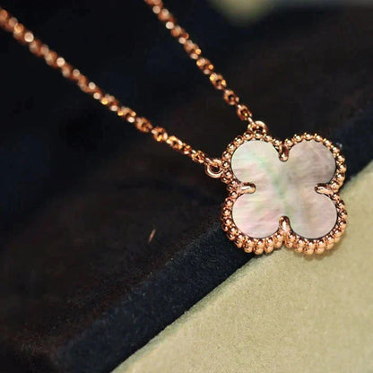 [Lumina]CLOVER 15MM  GRAY MOTHER OF PEARL NECKLACE