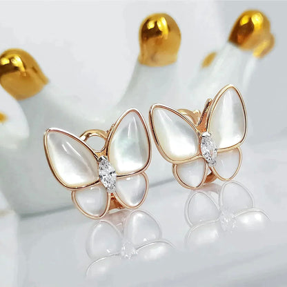 [Lumina]BUTTERFLY MOP DIAMOND EARRINGS