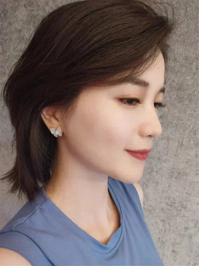 [Lumina]BUTTERFLY MOP DIAMOND EARRINGS