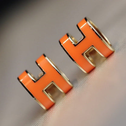 [Lumina]MINI POP H EARRINGS ORANGE